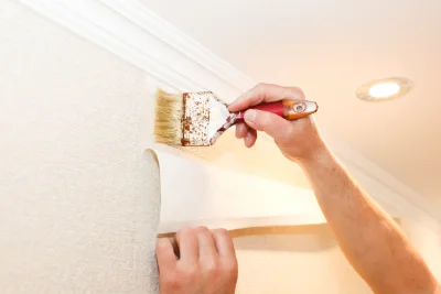 Pose de papier peint au Plessis-Brion — revêtements muraux et toiles de verre